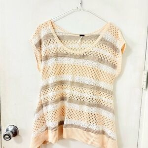Free People Knit Short Sleeve Top